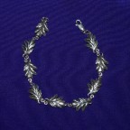 Oak Leaf Link Silver Bracelet